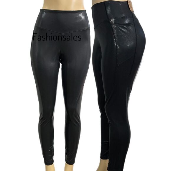 Victorias Secret Pink Active Ultimate High Waist Full Length Shine V Leggings - Picture 2 of 8